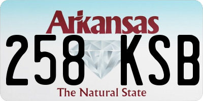 AR license plate 258KSB