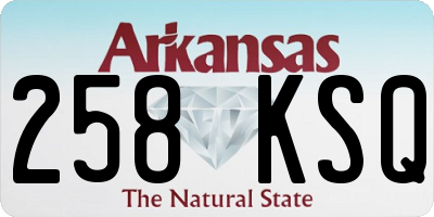 AR license plate 258KSQ