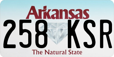 AR license plate 258KSR