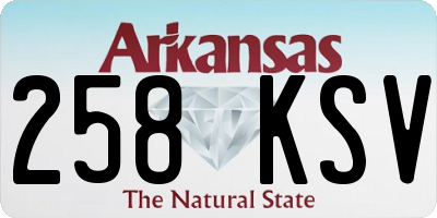 AR license plate 258KSV