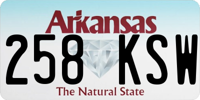 AR license plate 258KSW