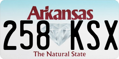 AR license plate 258KSX