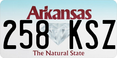 AR license plate 258KSZ