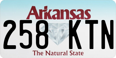 AR license plate 258KTN