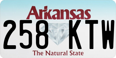 AR license plate 258KTW