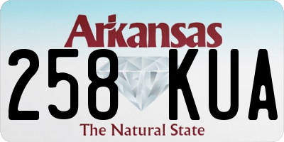 AR license plate 258KUA