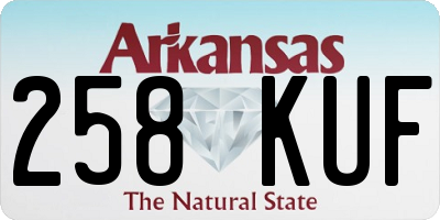 AR license plate 258KUF