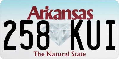 AR license plate 258KUI