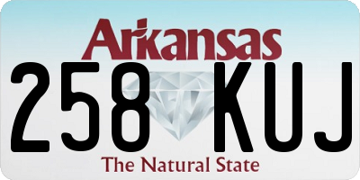 AR license plate 258KUJ