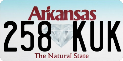 AR license plate 258KUK