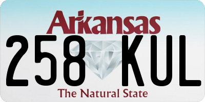 AR license plate 258KUL