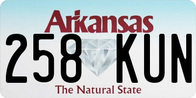 AR license plate 258KUN