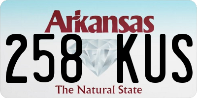 AR license plate 258KUS