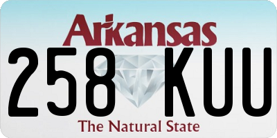 AR license plate 258KUU