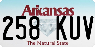 AR license plate 258KUV