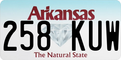 AR license plate 258KUW