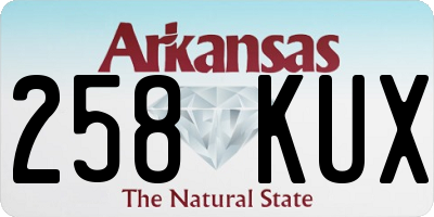 AR license plate 258KUX
