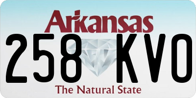 AR license plate 258KVO