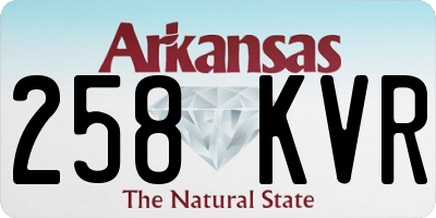 AR license plate 258KVR