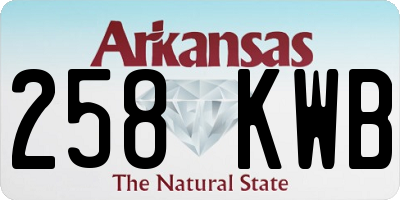 AR license plate 258KWB