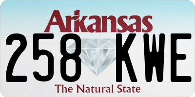 AR license plate 258KWE