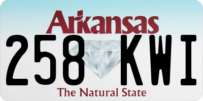 AR license plate 258KWI