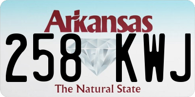 AR license plate 258KWJ