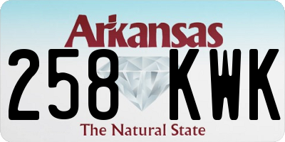 AR license plate 258KWK
