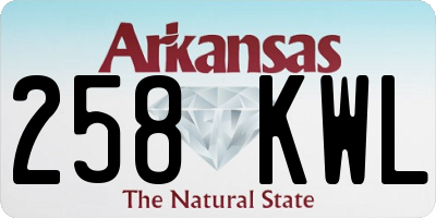 AR license plate 258KWL