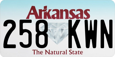 AR license plate 258KWN
