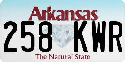 AR license plate 258KWR