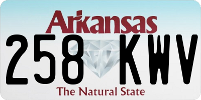 AR license plate 258KWV