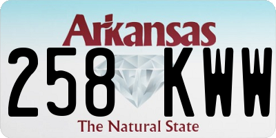 AR license plate 258KWW