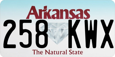 AR license plate 258KWX