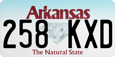 AR license plate 258KXD
