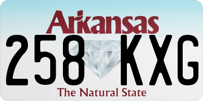 AR license plate 258KXG