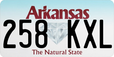 AR license plate 258KXL