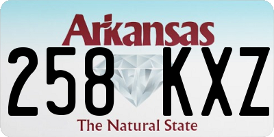 AR license plate 258KXZ