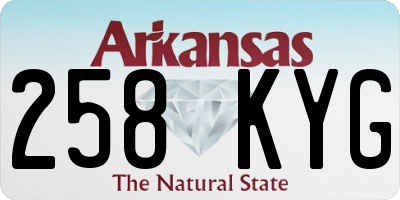 AR license plate 258KYG