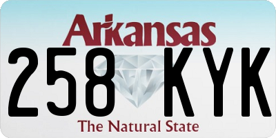 AR license plate 258KYK