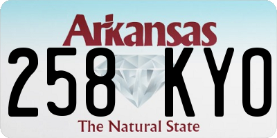 AR license plate 258KYO