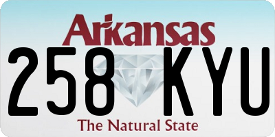 AR license plate 258KYU