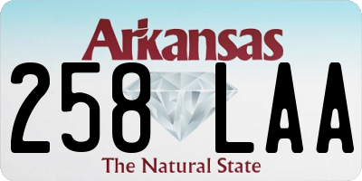 AR license plate 258LAA