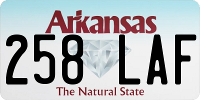 AR license plate 258LAF