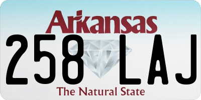 AR license plate 258LAJ