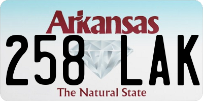 AR license plate 258LAK