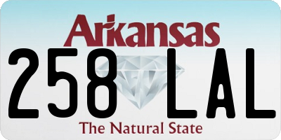 AR license plate 258LAL