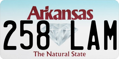 AR license plate 258LAM