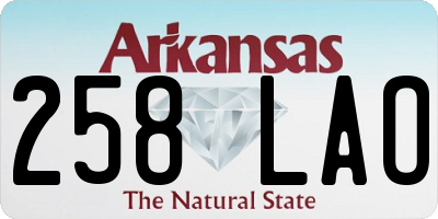 AR license plate 258LAO