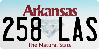 AR license plate 258LAS